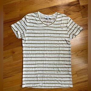 IRO Mina yellow distressed tshirt